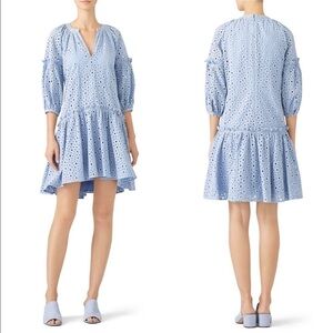 Prose & Poetry Delaney Eyelet Blue Dress